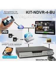 Kit vidéosurveillance 1 To avec 4 caméras cachées vis 700 lignes