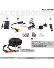 Kit vidéosurveillance 1 To avec 4 caméras cachées vis 700 lignes