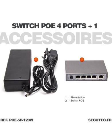 5 port switch with 4 port Poe 100Mbit each port