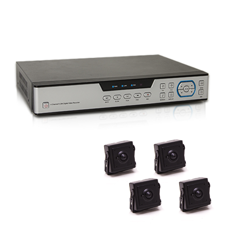 Kit vidéo surveillance 1 To avec 4 micro caméras IP HD 720P