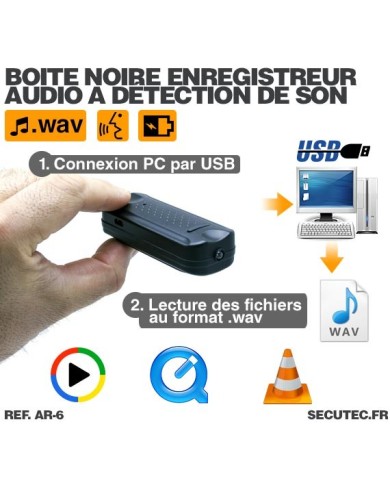 Micro enregistreur audio numerique longue autonomie 8Go aimanté