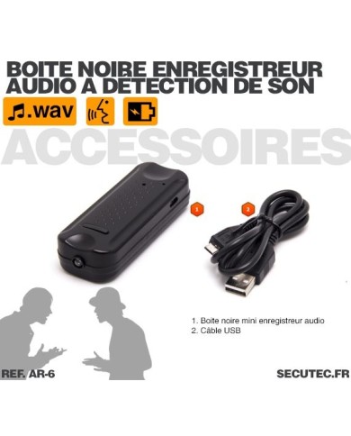 Micro enregistreur audio numerique longue autonomie 8Go aimanté