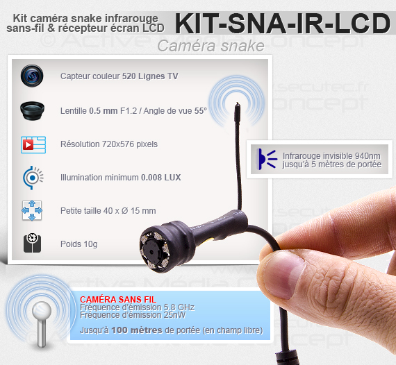 La suite des caractéristiques du KIT-SNA-IR-LCD