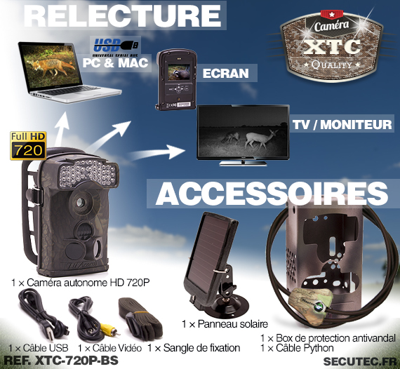 Accessoires du Kit XTC-720P-BS