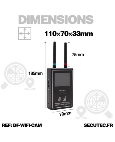Scanner et détecteur de caméra sans-fil analogique et caméra Wifi