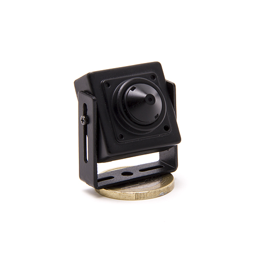 Micro caméra pinhole CCD 600 lignes 0,0003 lux audio video N&B