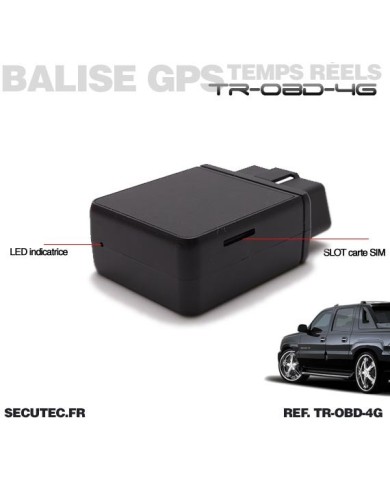 Balise GPS temps réel par connexion OBD2 sans abonnement