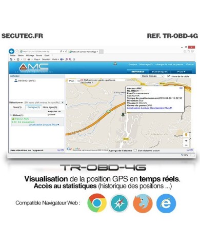 Balise GPS temps réel par connexion OBD2 sans abonnement