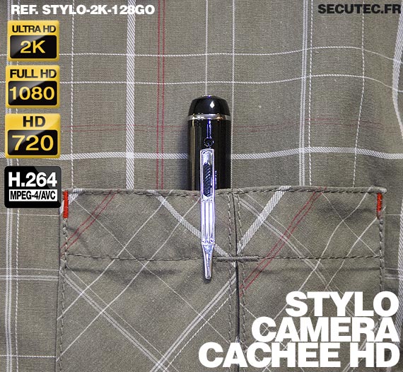 Stylo caméra cachée HD 2K - Mise en situation 1