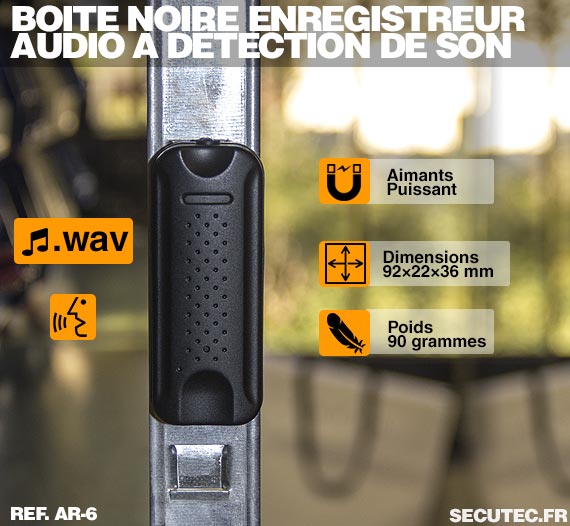 Enregistreur micro espion audio ultra plat longue autonomie nouvelle  génération