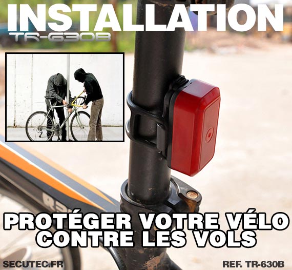 Installation Balise GPS / GSM pour vélo cachée dans un feux arrière