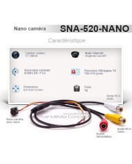 Nano caméra snake couleur 520 Lignes