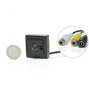 Micro caméra filaire audio/video couleur CCD 550 lignes objectif Pinhole