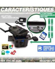Caméra de chasse Ultra HD 4K IR invisible GPS GSM 4G avec box anti-vandale