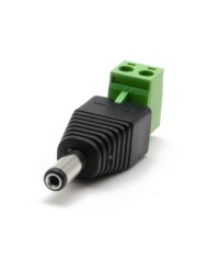 Connecteur d'alimentation Jack DC mâle avec bornier détachable