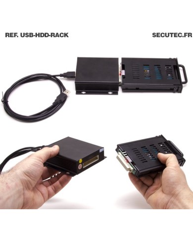 Connecteur USB pour disque dur avec rack de montage