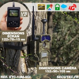 Caméra de chasse HD 1080P IR invisible GPS GSM 4G