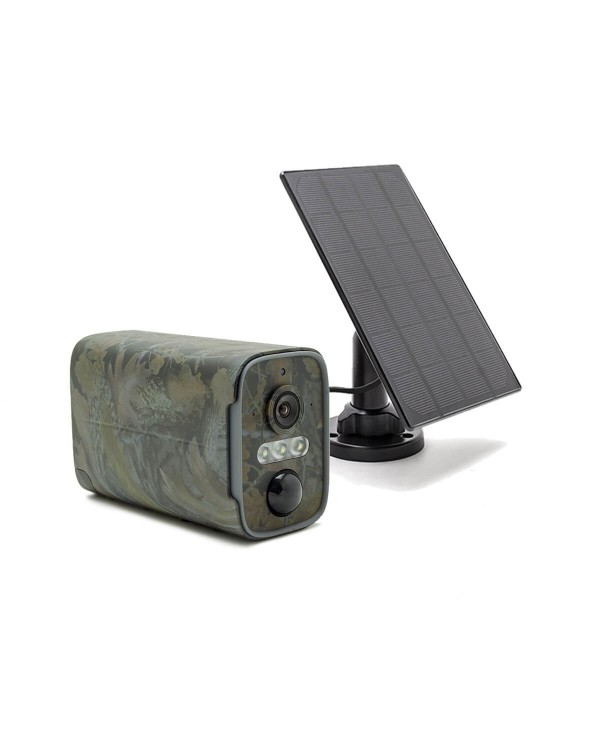 Camera camouflage 4G solaire UHD 4MP 2K vision nocturne invisible 128GO ultra longue autonomie detection mouvement et humaine