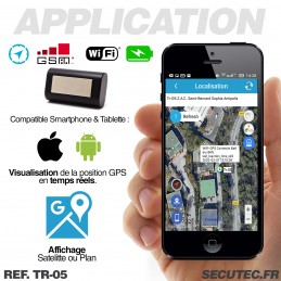 Traceur GPS Voiture 4G Solaire Étanche Longue Autonomie Android