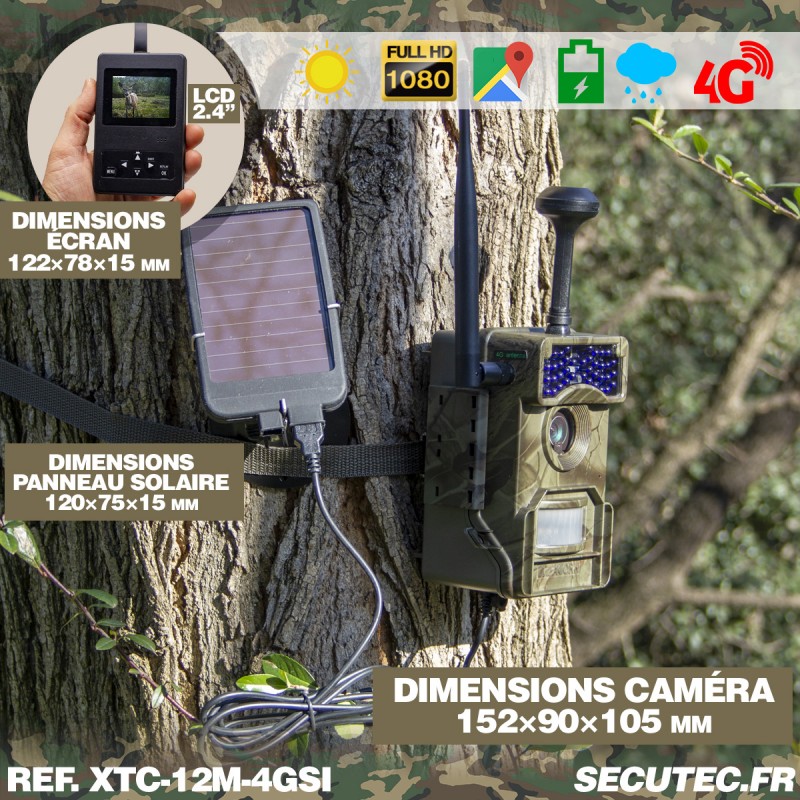 Caméra de chasse HD 1080P IR invisible GPS GSM 4G cloud video et photo
