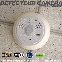 Détecteur de fumée caméra espion WIFI accessible à distance
