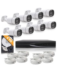 Sécurité 4K Garantie : Kit Vidéo Surveillance AI 8 Caméras Intérieur/Extérieur avec Enregistreur 8To et Câbles 20m Inclus !