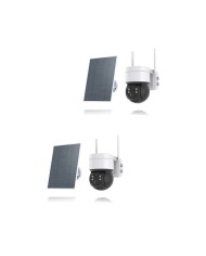 Kit de 2 caméras pilotable solaires WiFi UHD 2K 4MP infrarouge detection humaine 128Go