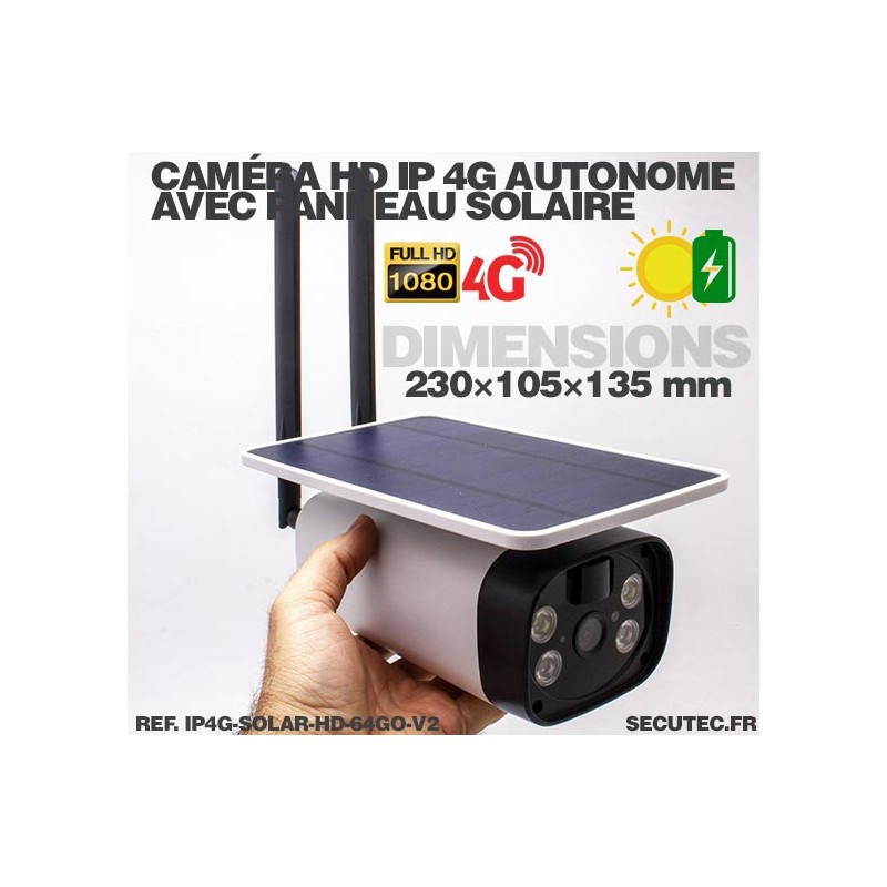 Caméra Autonome 4g Infrarouge Pilotable Par Téléphone