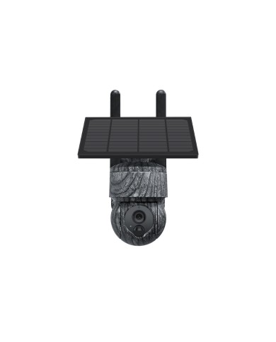 Caméra camouflage pilotable solaire WiFi UHD 2K 4Mpx alerte sirène waterproof infrarouge détection de mouvement 128Go (inclus)