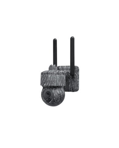 Caméra camouflage pilotable solaire WiFi UHD 2K 4Mpx alerte sirène waterproof infrarouge détection de mouvement 128Go (inclus)
