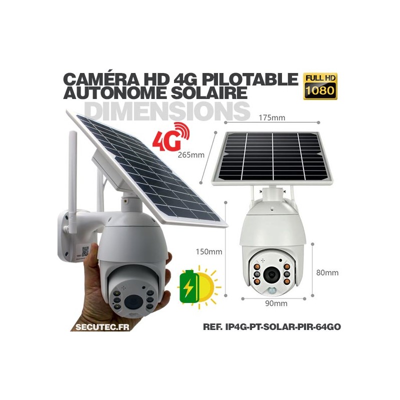 Caméra Autonome 4g Infrarouge Pilotable Par Téléphone