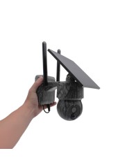Caméra camouflage pilotable solaire WiFi UHD 2K 4Mpx alerte sirène waterproof infrarouge détection de mouvement 128Go (inclus)