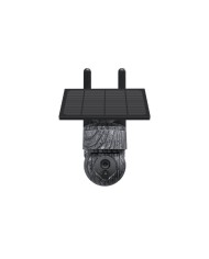 Caméra camouflage pilotable solaire 4G UHD 2K 4Mpx alerte sirène waterproof  infrarouge detection de mouvement