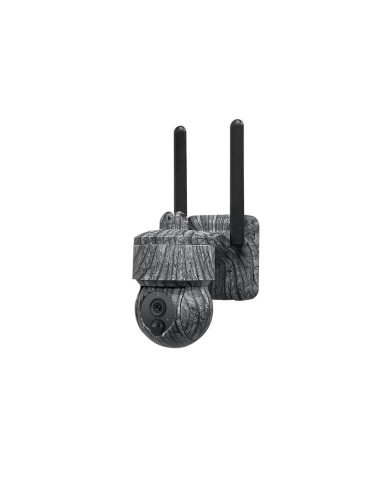 Caméra camouflage pilotable solaire 4G UHD 2K 4Mpx alerte sirène waterproof  infrarouge detection de mouvement