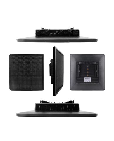 Panneau solaire 10W couleur noire multitension compatible toutes caméras très longue autonomie batterie 25A