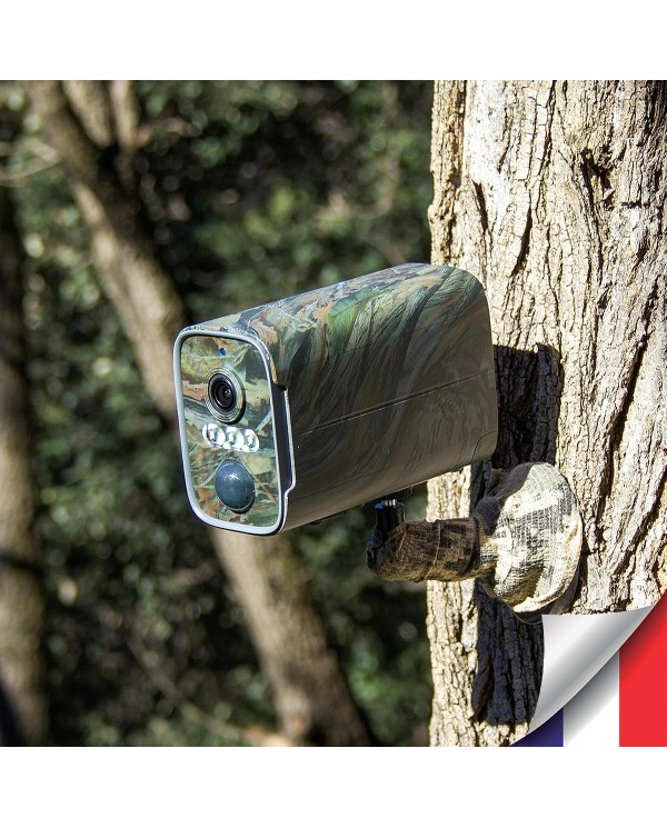 Camera 4G camouflage 2K infrarouge invisible ultra longue autonomie detection de mouvement et humaine 128Go