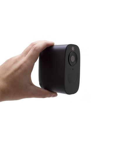 Caméra WiFi noire 2K infrarouge invisible batterie très longue autonomie détection mouvement et humaine 128Go
