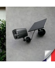 Caméra noire 4G solaire 2K infrarouge invisible batterie ultra longue autonomie detection humaine et mouvement 128Go