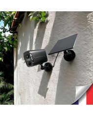 Camera noire WiFi solaire UHD 2K infrarouge invisible ultra longue autonomie detection de mouvement et humaine 128Go