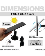 Camera noire WiFi solaire UHD 2K infrarouge invisible ultra longue autonomie detection de mouvement et humaine 128Go