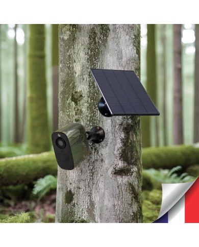 Camera camouflage solaire 4G UHD 2K IR invisible très longue autonomie detection humaine et de mouvement 128Go