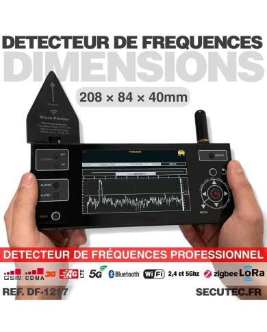 Détecteur de fréquence professionnel GSM 2G 3G 4G LTE 5G WiFi Bluetooth DECT ZigBee LoRa ISM
