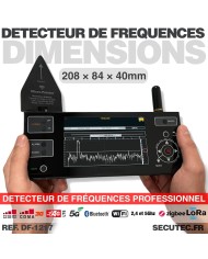Détecteur de fréquence professionnel GSM 2G 3G 4G LTE 5G WiFi Bluetooth DECT ZigBee LoRa ISM