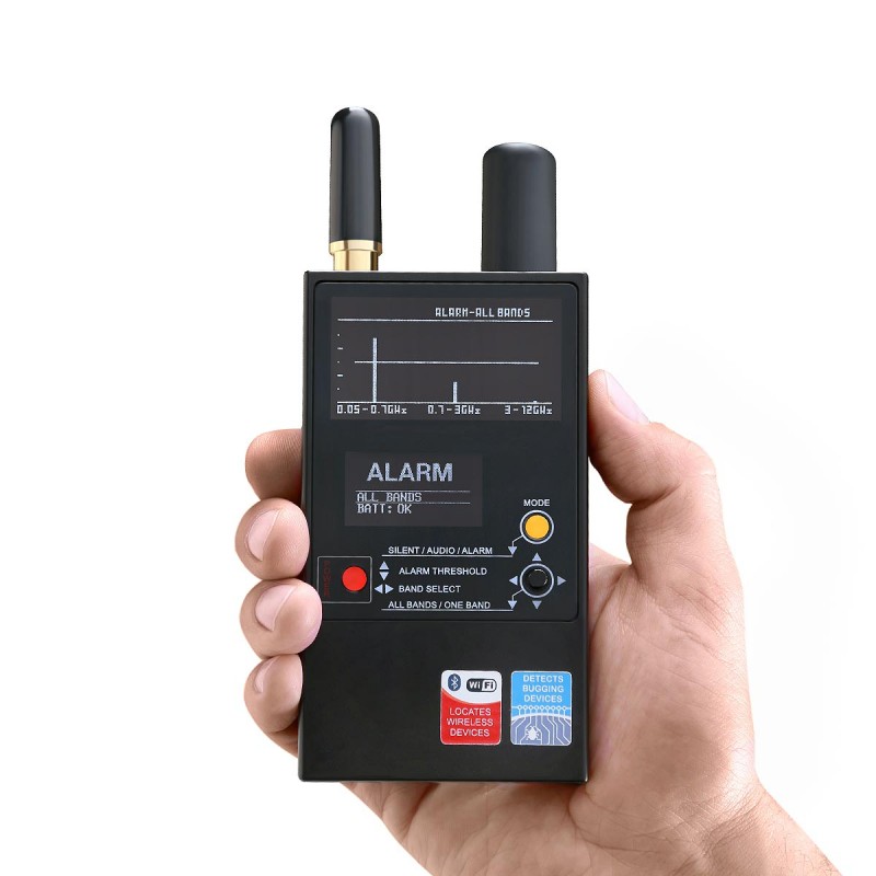 Détecteur de fréquences radio de 50MHz à 12GHz : GSM 2G 3G 4G LTE, WiFi,  Bluetooth, Wi-Max, DECT