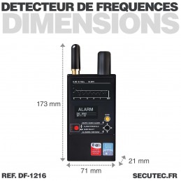 Détecteur de fréquences radio de 50MHz à 12GHz : GSM 2G 3G 4G LTE, WiFi,  Bluetooth, Wi-Max, DECT