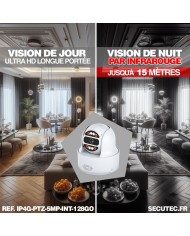 Camera interieure 4G WiFi pilotable UHD 4K detection de mouvement et de presence humaine 128Go