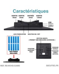 Routeur 3G 4G WiFi autonome solaire batterie couleur camouflage