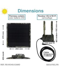 Routeur 3G 4G WiFi autonome solaire batterie couleur camouflage