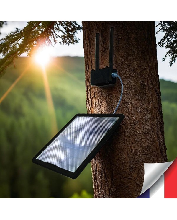 Routeur 3G 4G WiFi autonome solaire batterie couleur noire