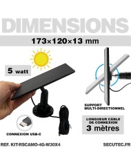 Kit vidéosurveillance camouflage 4G autonome 4 caméras solaires WIFI